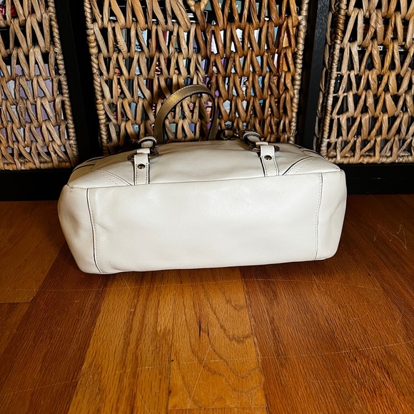 Coach Ivory/Bone Leather Shoulder Bag - Picture 7 of 7